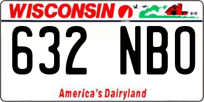 WI license plate 632NBO