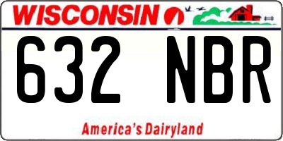 WI license plate 632NBR
