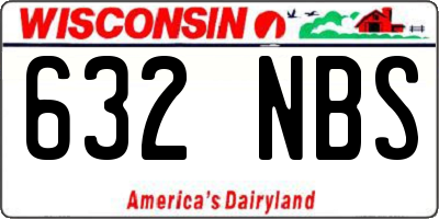 WI license plate 632NBS