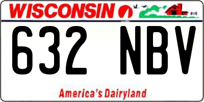 WI license plate 632NBV