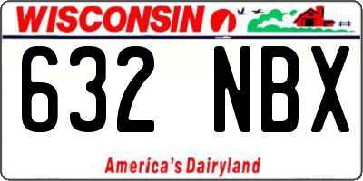 WI license plate 632NBX