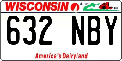 WI license plate 632NBY