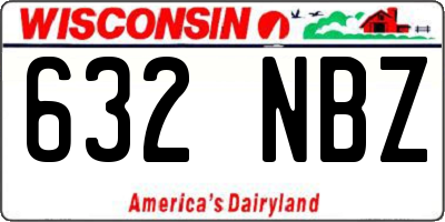 WI license plate 632NBZ
