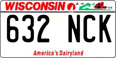 WI license plate 632NCK