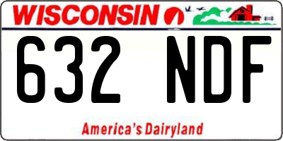 WI license plate 632NDF