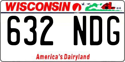 WI license plate 632NDG