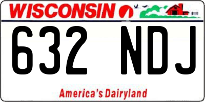 WI license plate 632NDJ