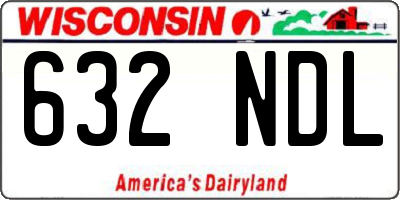 WI license plate 632NDL