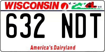 WI license plate 632NDT