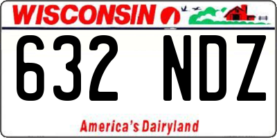 WI license plate 632NDZ