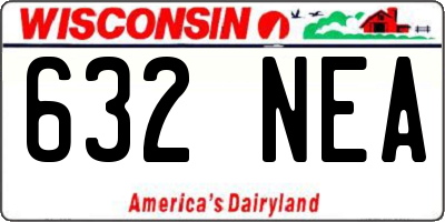 WI license plate 632NEA