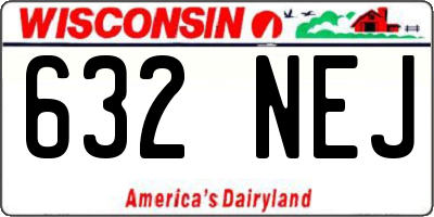WI license plate 632NEJ