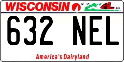 WI license plate 632NEL