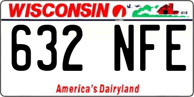 WI license plate 632NFE