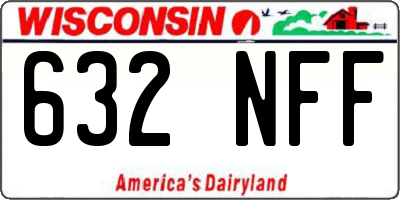 WI license plate 632NFF