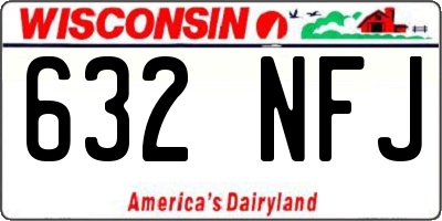 WI license plate 632NFJ
