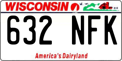WI license plate 632NFK