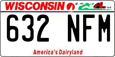 WI license plate 632NFM