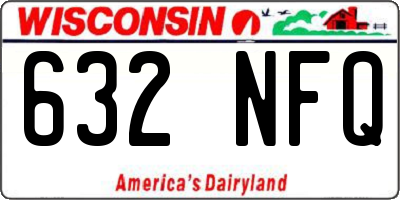 WI license plate 632NFQ