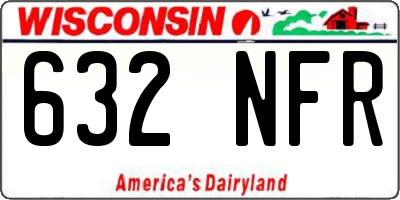 WI license plate 632NFR