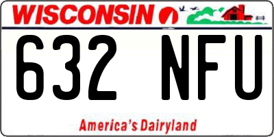 WI license plate 632NFU