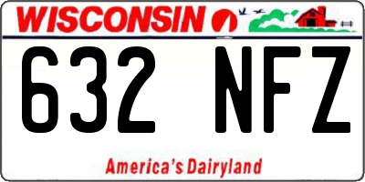 WI license plate 632NFZ