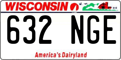 WI license plate 632NGE