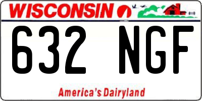 WI license plate 632NGF