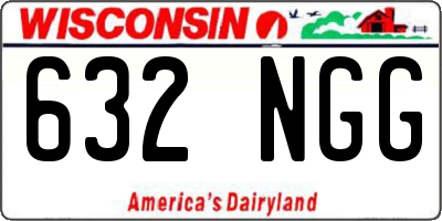 WI license plate 632NGG