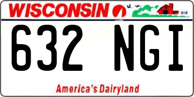 WI license plate 632NGI