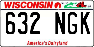 WI license plate 632NGK