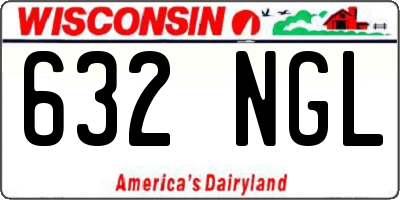 WI license plate 632NGL