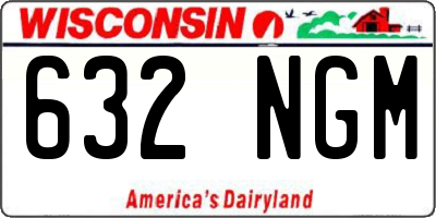 WI license plate 632NGM