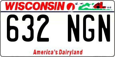 WI license plate 632NGN