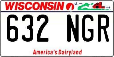 WI license plate 632NGR