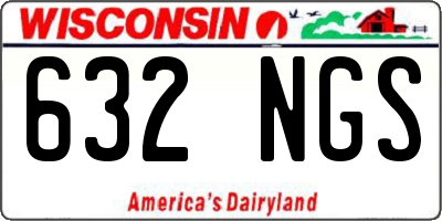 WI license plate 632NGS
