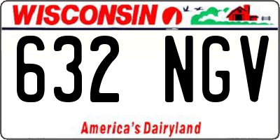 WI license plate 632NGV