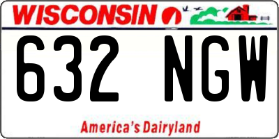 WI license plate 632NGW
