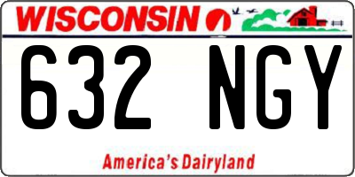 WI license plate 632NGY