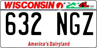 WI license plate 632NGZ