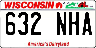 WI license plate 632NHA