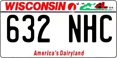 WI license plate 632NHC