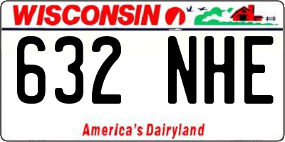 WI license plate 632NHE