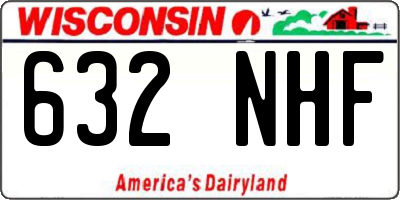 WI license plate 632NHF