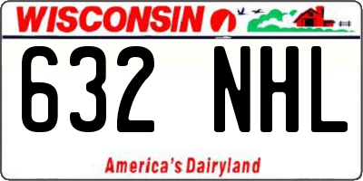 WI license plate 632NHL