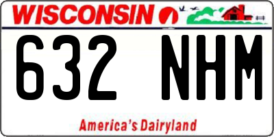 WI license plate 632NHM