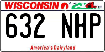 WI license plate 632NHP