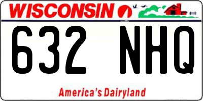 WI license plate 632NHQ