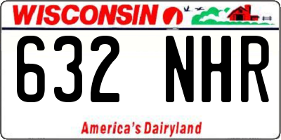 WI license plate 632NHR
