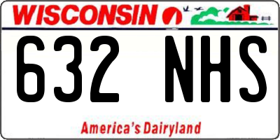 WI license plate 632NHS